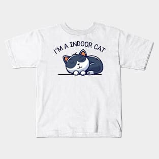 I’m An Indoor Cat - Sleeping Cat Kids T-Shirt